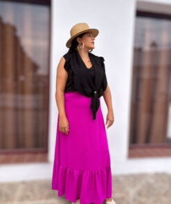 Alternative view of Falda Rociera Fucsia